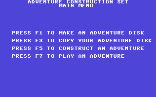 Adventure Construction Set screenshot 3 for Commodore 64